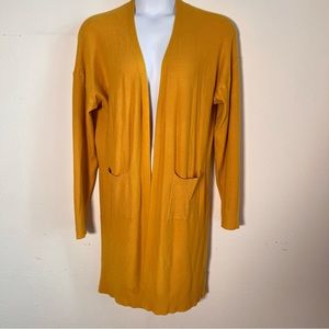 NWT Tea & Rose Long Cárdigan in Yellow Dandelion or Mustard color Size 1X
